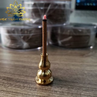 Đế Cắm Nhang Trầm Hương Hình Hồ Lô - Chân Đế Hợp Kim Cắm Nhang Vòng, Nhang Cây - Mộc Trầm Hương MTH