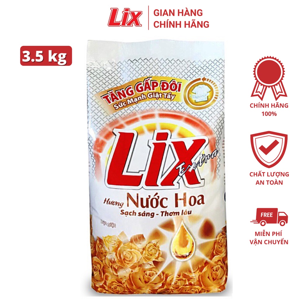 Ảnh Bột giặt Lix Extra hương nước hoa 5.5kg EH554 tăng gấp đôi sức mạnh giặt tẩy quần áo sạch thơm lâu cho giặt tay, máy 3