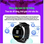 Vòng tay đồng hồ thông minh Đo nhịp tim huyết áp Theo dõi giấc ngủ Đếm số bước chân Chống nước 50m Selfie từ xa Nhắ Tặng — ảnh 6