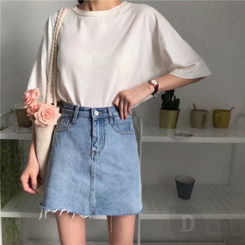 Ảnh Chân Váy Ngắn Dáng Chữ A Lưng Cao Chất Liệu Cotton Thời Trang Cho Nữ 1