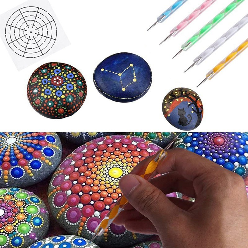 17 Dụng cụ chấm vẽ họa tiết mandala nghệ thuật