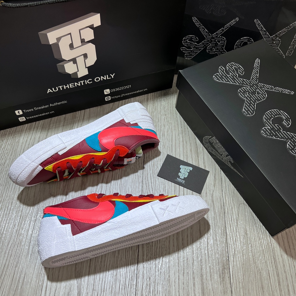 Chính Hãng] Giày Thể Thao Nike X Sacai X Kaws Blazer Low Team Red Dm7901  600 | Shopee Việt Nam