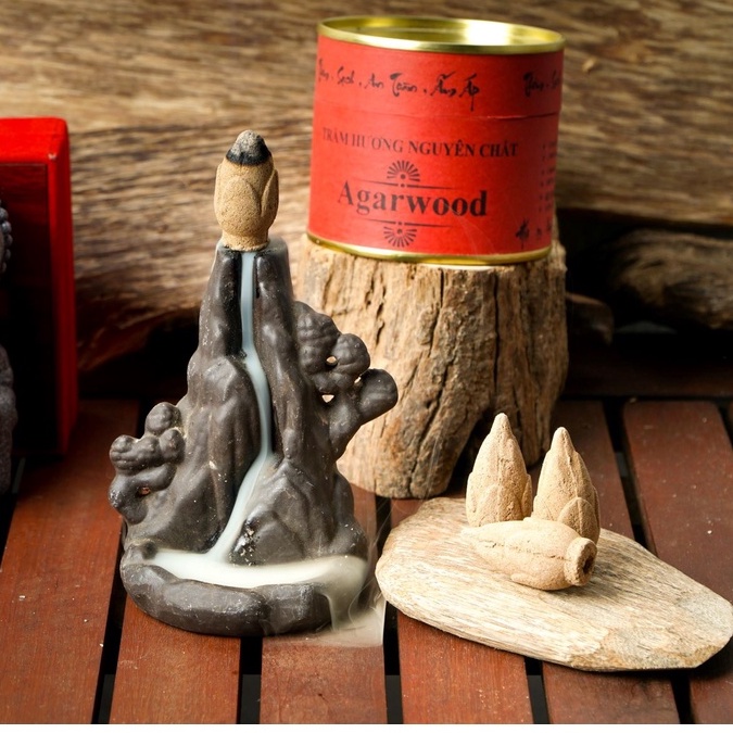 Lẻ 3 Nụ trầm quế cao cấp xông nhà tẩy uế, thơm phòng, Trầm hương-Thác khói-Trầm hương Bình An chữa lành.