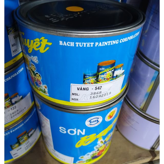 Sơn Bạch Tuyết hộp 1kg màu vàng - 542 | Shopee Việt Nam