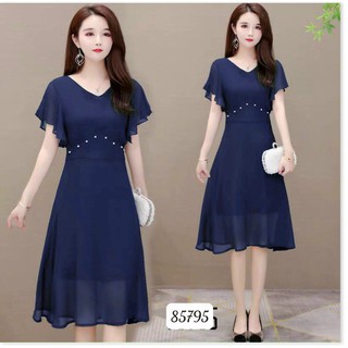 ĐẦM VOAN Ý ĐÍNH NGỌC,ĐƯỢC THIẾT KẾ HỌA TIẾT TRƠN NHƯNG KHÔNG KÉM PHẦN SANG TRỌNG NAM LEE26688