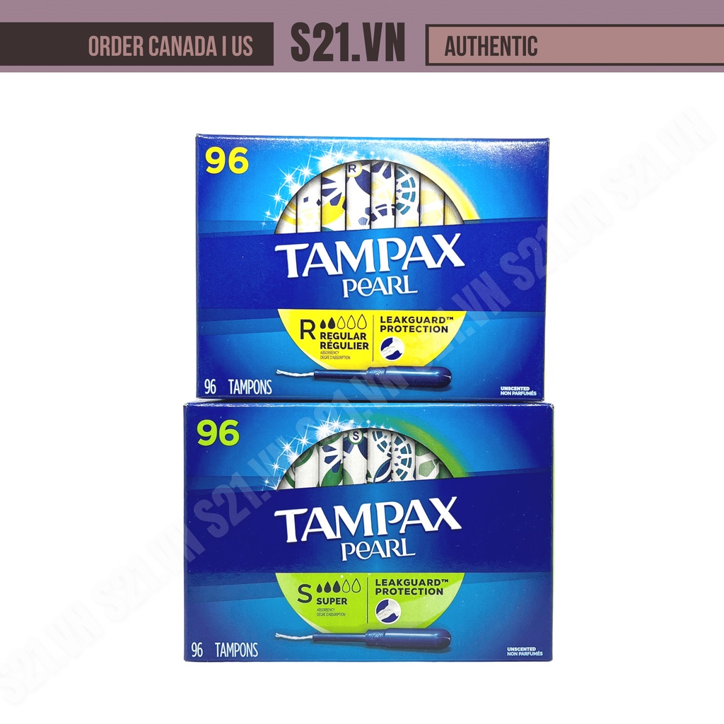 [Bill Costco Ở Ảnh] Hộp Băng Vệ Sinh Tampon Không Mùi Tampax Pearl