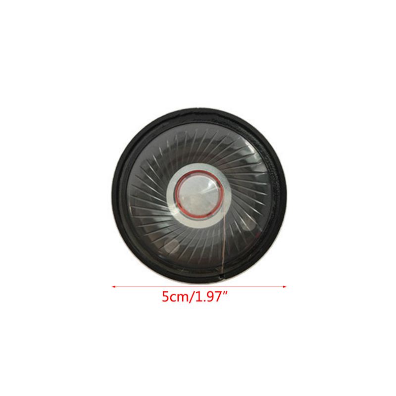 SHAS 2PCS 50mm Headphone Speaker Headset Driver 32Ohm 112db HIFI Speaker Repair Parts