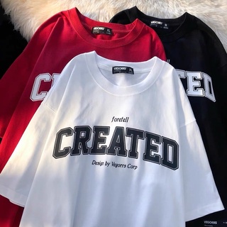 [ Rẻ vô địch ] Áo thun cotton tay lỡ dáng rộng unisex - CREAT