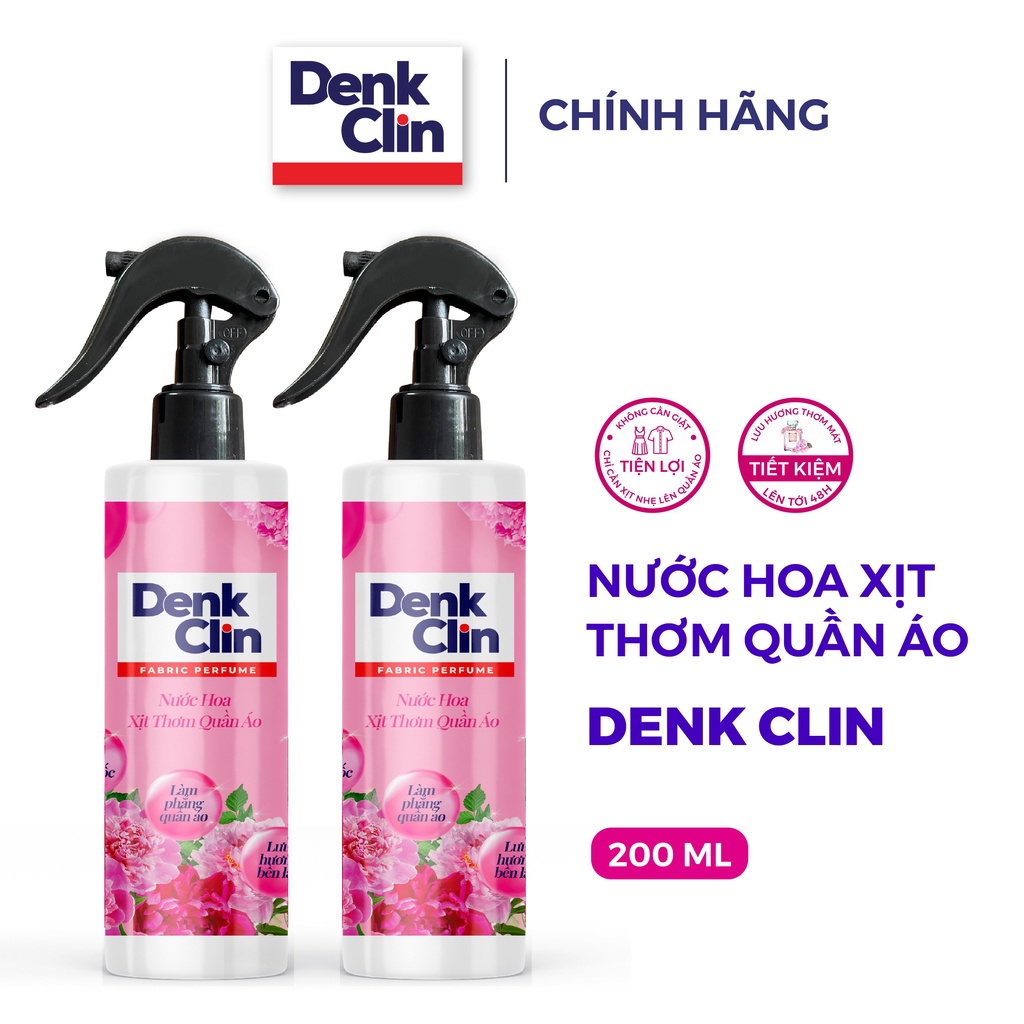 Nước hoa xịt thơm quần áo Denkclin 200ml
