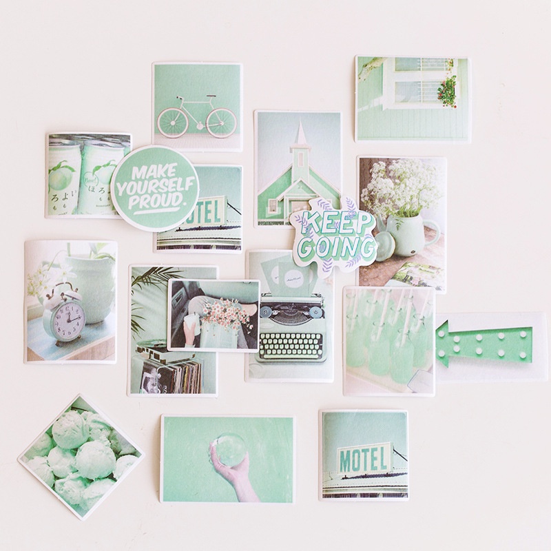 Sticker vintage phong cảnh dán sổ set 60 miếng HD16-K55 DIY Crafts, Scrapbook, Journal, Diary, Planner, Wal Seal Ect
