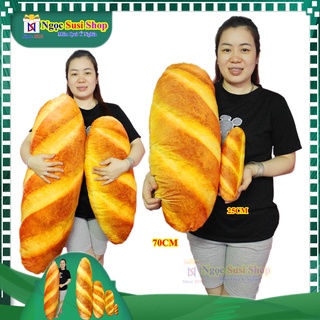 [HÀNG CAO CẤP 100% GÒN] GẤU BÔNG BÁNH MÌ 3D SIÊU MỊN SIZE 70CM SIÊU ĐẸP ÔM NGỦ - THÚ BÔNG BÁNH MÌ