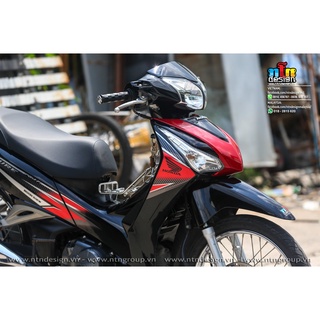 Tem Rời Dán Xe Future FI Mẫu Đen Đỏ Cực Đẹp , Hàng 3 Lớp Chất Lượng Cao .Team Decal