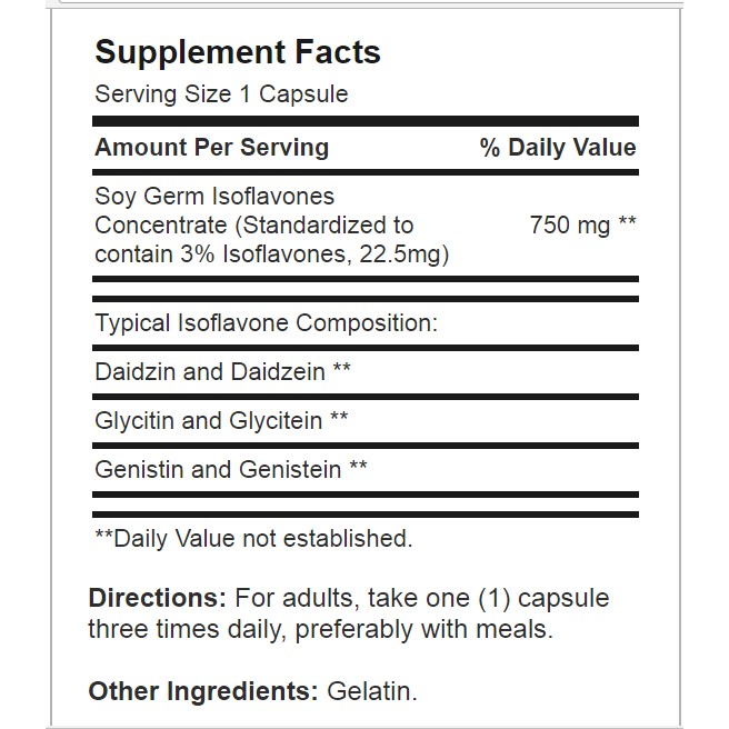 Ảnh Tinh chất mầm đậu nành làm đẹp và bổ sung estrogen nội tiết nữ Puritan's Pride Soy Isoflavones 120 viên 3