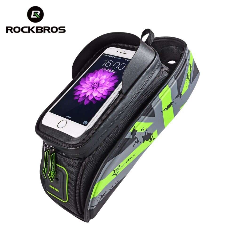 [Mã CLS2403F giảm 30k đơn 150k] Túi đựng điện thoại ROCKBROS chống thấm nước gắn khung xe đạp tiện lợi