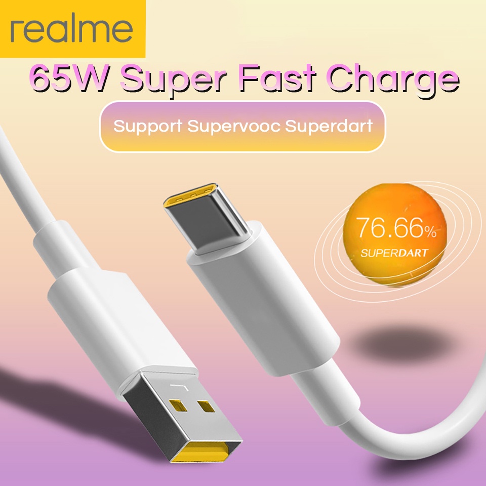 Realme Original Vooc Super Fast Charge Cáp USB Type C, Cáp USB C sạc ...