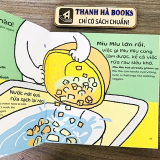 Sách Ehon Kĩ Năng Sống - Miu Miu Tự Lập Phần 2 - Song Ngữ Anh - Việt 1-6 tuổi (8 cuốn lẻ tùy chọn)