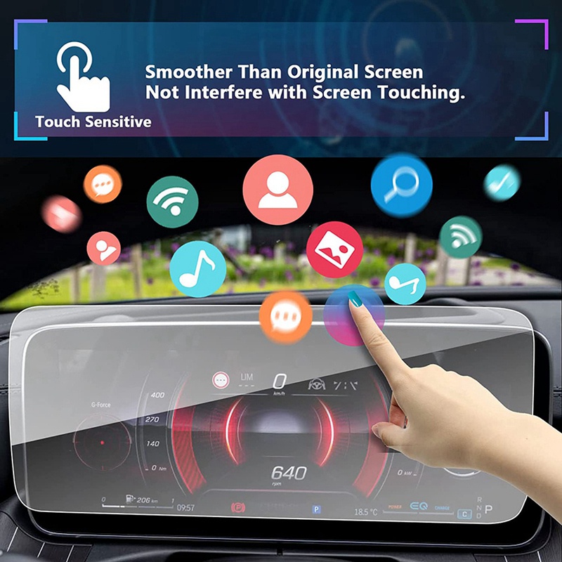 2 Chiếc Xe GPS Điều Hướng Màn Hình Phim Nhạc Cụ Kính Cường Lực Bảo Vệ Cho Xe Mercedes Benz C-Class W206 2022 +