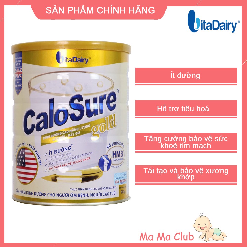 Sữa bột Calosure Gold ít đường cho người ốm, cao tuổi, cần năng lượng ...