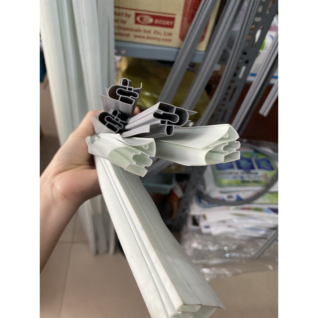 Ron tủ lạnh kiểu gài (cài) dài 2 mét xám và trắng xanh vít ( có kèm từ)