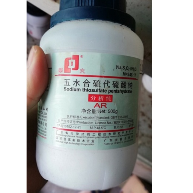 Hóa Chất Na2s2o3 Natri Thiosunfat Lọ 500g Sodium Thiosulfate Na2s2o35h2o Shopee Việt Nam 2915