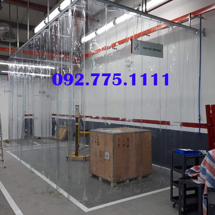Rèm kéo nhựa trong PVC dẻo | Rèm kéo sun |Rèm PVC gara (R3m x C3m ...