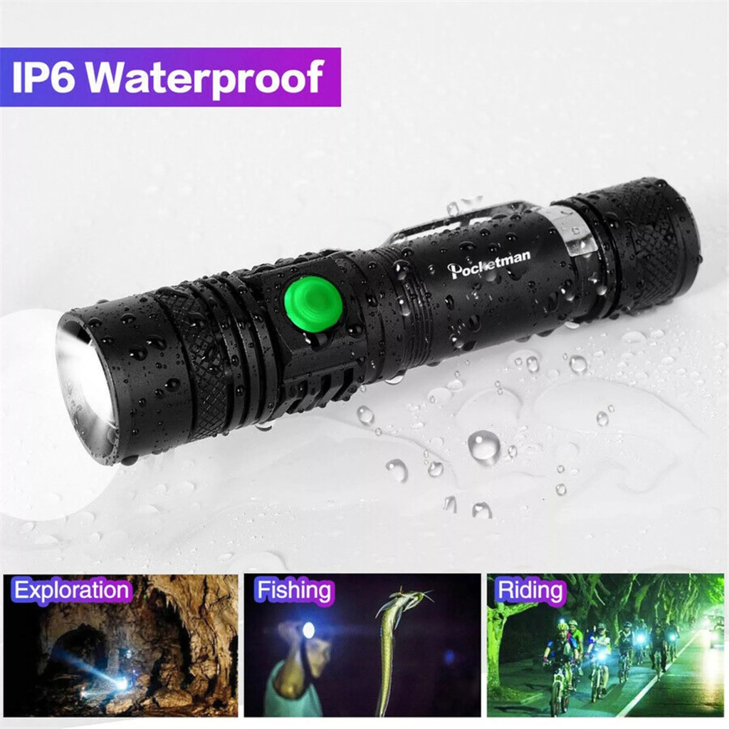Đèn Pin cầm tay mini siêu sáng T11 thân nhôm bóng led T6 pin sạc có zoom quang hợp chiếu xa trăm mét, chống va đập tốt