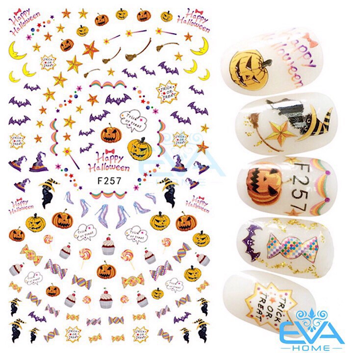 Miếng Dán Móng Tay 3D Nail Sticker Tráng Trí Lễ Hội Ma Quỷ Halloween ...