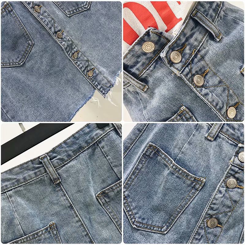 Ảnh Chân Váy Ngắn Dáng Chữ A Lưng Cao Chất Liệu Cotton Phong Cách Hàn Quốc Thời Trang Cho Nữ 1