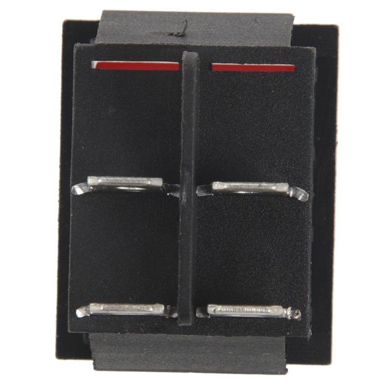Đèn đỏ 4 chân DPST BẬT / TẮT Snap in Rocker Switch 15A / 250V 20A / 125V AC 28x22mm