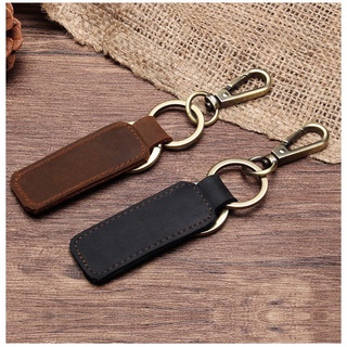 Móc chìa Khoá Da Bò Thật - Handmade 100% - Khoá Đồng _DN5022
