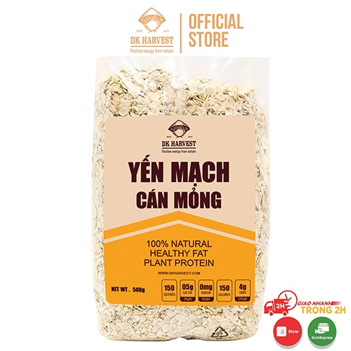 Ảnh 500g Yến Mạch Cán Dẹt (Cán Mỏng) DK Harvest Nguyên Chất Nhập Khẩu Úc, ngũ cốc ăn liền tác dụng giảm cân 1
