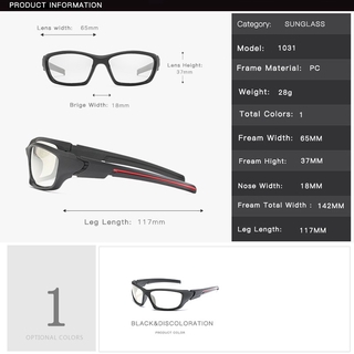 Kính râm nam phân cực Photochromic Nam lái xe ngoài trời Kính râm ống kính chuyển đổi