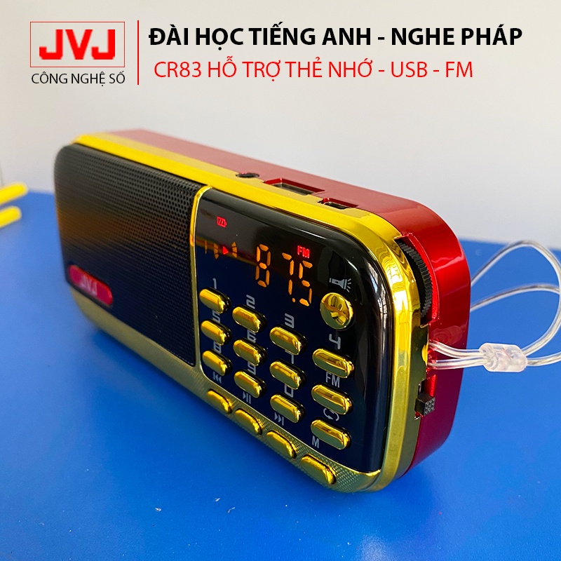 Ảnh Loa nghe pháp mini JVJ J-836S 2 Pin sử dụng thẻ nhớ,USB học tiếng anh, đài FM, đèn pin siêu sáng - BH 12 tháng 3