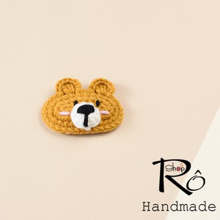 Kẹp tóc gấu bông babe dễ thương cho nữ và bé gái 5cm |Cặp tóc mái len Handmade đẹp |Shop Rô Handmade