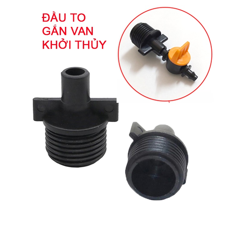Đầu nối chuyển ren 21mm gắn béc tưới phun sương