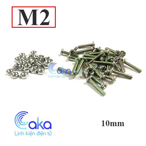 Gói 50 - Vít M2 + tán kích thước 10mm | Shopee Việt Nam