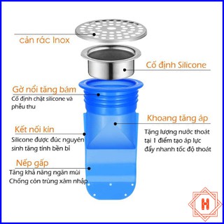 Ống Sillicon Ngăn Mùi Hôi Cống Và Côn Trùng Xâm Nhập { H }