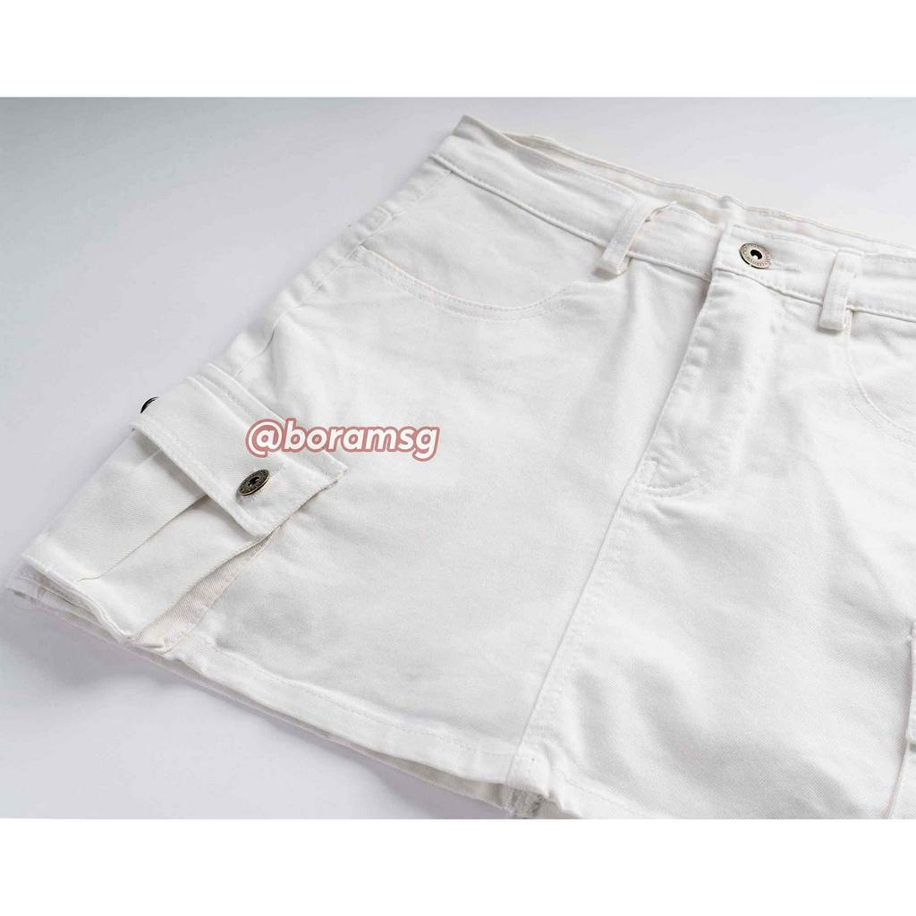 Chân váy túi hộp, chân váy kaki chữ A co giãn BORAM SG (có quần trong)