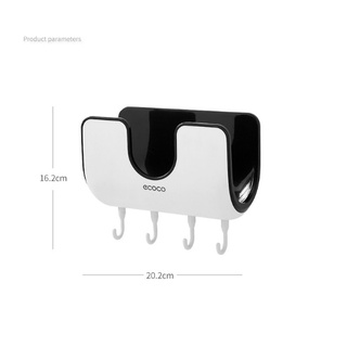 Kệ đựng nắp Ecoco  chống nước có 4 móc cao cấp - Kệ đựng nắp