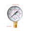 Yoo 7 Loại Đồng hồ đo áp suất dịch vụ chung Kết nối đáy 40mm Mặt số 1 8 BSPT