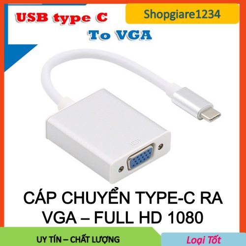 Cáp Chuyển Type-C ra Vga, Type-c To Vga- Full HD | Shopee Việt Nam