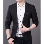 Áo vest nam body kiểu Hàn Quốc đơn giản phong cách may 3 lớp đệm ngực độn vai tặng cà vạt đen và hộp đựng làm quà — ảnh 1