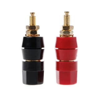 OXXGGKAO Đen Đỏ Loa Thiết Bị Đầu Cuối Ràng Buộc Bài Chuối Cắm Ổ Cắm Adapter Kết Nối