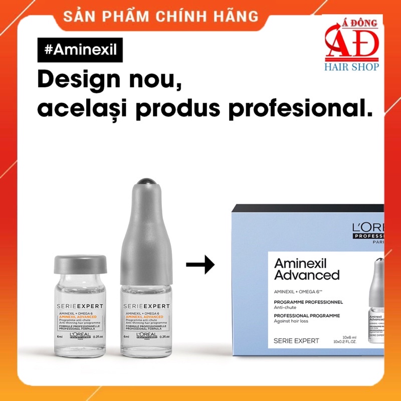 [Loreal] Tinh chất ngăn rụng tóc L'oreal Aminexil advanced cho tóc thưa mảnh 6mlx10 TBN