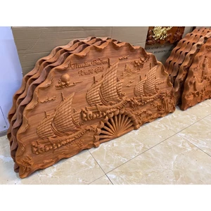 Tranh quạt treo tường Hàng mộc nguyên khối kích thước 50*100cm