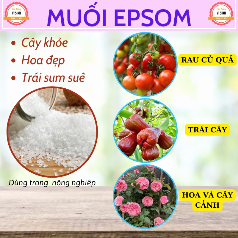 10 công dụng của muối epsom cho cây trồng