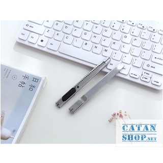 Dao rọc giấy mini nhỏ gọn, cắt giấy văn phòng kim loại bền, tiện ích GD182-DaoRG