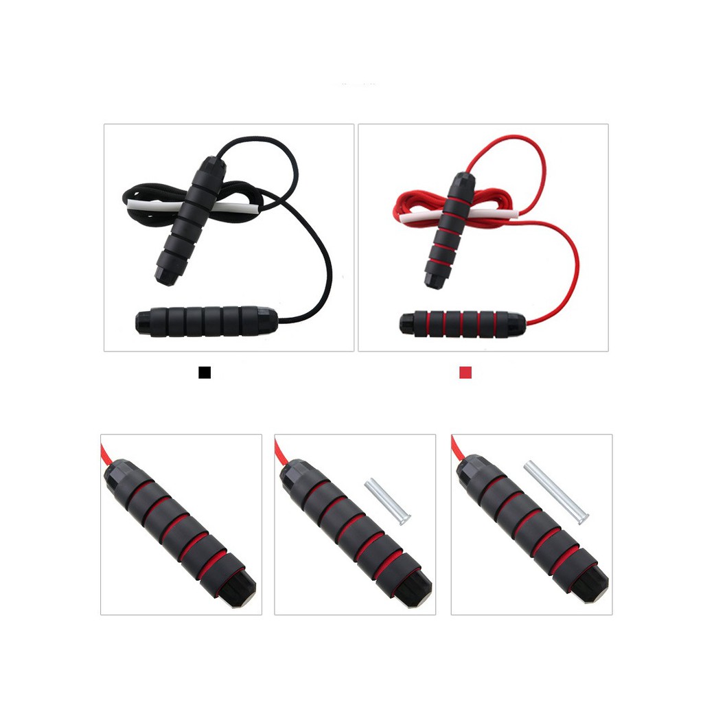 Dây nhảy dây SPORTY TS23 kèm tạ, lõi dây thép 6mm, tay nắm có vân êm ái thoáng khí
