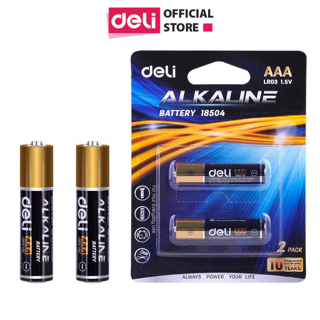 Pin DELI các loại - AA, cúc CR0232 , đũa AAA, dùng cho chìa khoá ô tô, cân điện tử, đồng hồ, ...