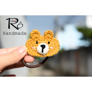 Dây buộc tóc con gấu Pooh baby cho nữ và bé gái dễ thương 4cm |Đồ cột tóc cute |Shop Rô Handmade